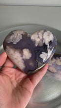 Load and play video in Gallery viewer, High quality - blue flower agate heart