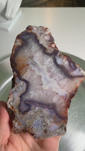 Load and play video in Gallery viewer, Top quality - blue flower agate slab/slice
