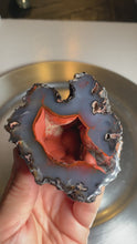 Load and play video in Gallery viewer, Rare - high quality Argentina red fox agate geode with UV reaction