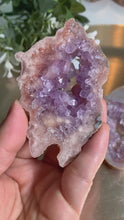 Load and play video in Gallery viewer, Top quality pink amethyst flower agate slab/ slice
