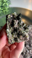 Load and play video in Gallery viewer, Gemmy epidote quartz epidote cluster epidote crystal 02