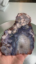 Load and play video in Gallery viewer, Top quality - blue flower agate slab / blue flower agate slice