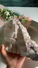 Load and play video in Gallery viewer, Rare - calcite with calcopyrite on quartz