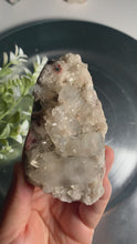 Load and play video in Gallery viewer, Diamond apophyllite with stilbite on pink calcedony 05
