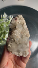 Load and play video in Gallery viewer, Diamond apophyllite with stilbite on pink calcedony 05