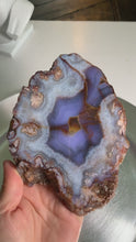 Load and play video in Gallery viewer, Top quality - blue flower agate slab/slice