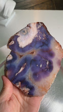 Load and play video in Gallery viewer, Top quality - blue flower agate slab/ slice
