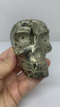 Load and play video in Gallery viewer, Large pyrite skull druzy pyrite skull
