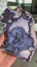 Load and play video in Gallery viewer, High quality - blue flower agate slab / slice