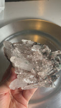 Load and play video in Gallery viewer, New found - green chlorite pink lemurian quartz cluster