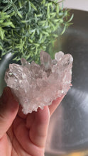 Load and play video in Gallery viewer, Top quality - Pink lemurian quartz cluster 05