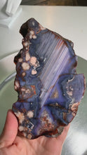 Load and play video in Gallery viewer, Top quality - blue flower agate slab / blue flower agate slice