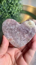 Load and play video in Gallery viewer, Pink amethyst druzy moon pink amethyst heart druzy pink amethyst