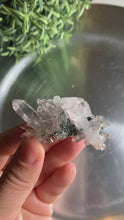 Load and play video in Gallery viewer, New found - green chlorite lemurian quartz cluster / Columbia quartz 19