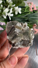 Load and play video in Gallery viewer, Rare - Benz calcite / Mercedes calcite with pyrite 04