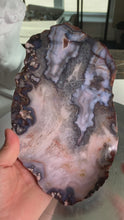 Load and play video in Gallery viewer, High quality - blue flower agate slab / slice