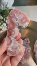 Load and play video in Gallery viewer, Top quality - pink amethyst flower agate slab/ slice