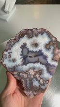 Load and play video in Gallery viewer, Top quality - blue flower agate slab/slice
