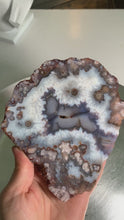 Load and play video in Gallery viewer, Top quality - blue flower agate slab/slice