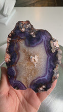 Load and play video in Gallery viewer, Top quality - blue flower agate slab/ slice
