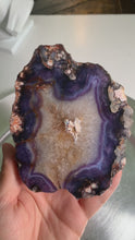 Load and play video in Gallery viewer, Top quality - blue flower agate slab/ slice