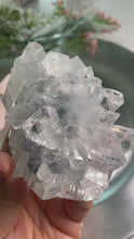 Load and play video in Gallery viewer, Diamond apophyllite on blue calcedony 01