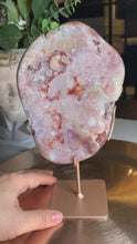 Load and play video in Gallery viewer, Pink amethyst / flower agate slab 1