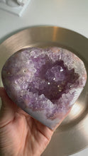 Load and play video in Gallery viewer, High quality - pink amethyst flower amethyst heart