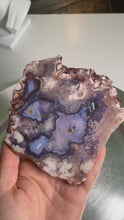 Load and play video in Gallery viewer, Top quality - blue flower agate slab /  blue flower agate slice