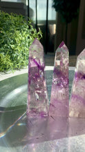 Load and play video in Gallery viewer, Top quality phantom amethyst tower amethyst obelisk crystal tower