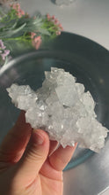 Load and play video in Gallery viewer, Diamond apophyllite on blue calcedony 04