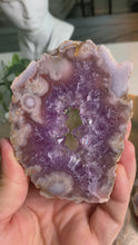 Load and play video in Gallery viewer, Top quality - pink amethyst flower agate slab/slice
