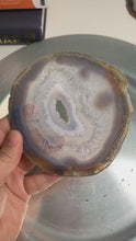 Load and play video in Gallery viewer, Rare - Hand pick Brazilian agate slabs and slices / agate slabs with druzy