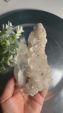 Load and play video in Gallery viewer, Diamond apophyllite with stilbite on pink calcedony / apophyllite cluster 04
