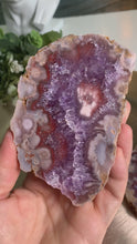 Load and play video in Gallery viewer, Top quality - pink amethyst flower agate slab/slice