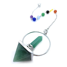 Load image into Gallery viewer, Hexagonal crystal pendulum, healing stones