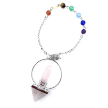 Load image into Gallery viewer, Hexagonal crystal pendulum, healing stones