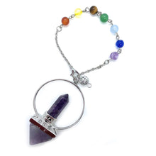 Load image into Gallery viewer, Hexagonal crystal pendulum, healing stones