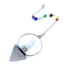 Load image into Gallery viewer, Hexagonal crystal pendulum, healing stones