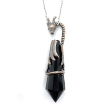 Load image into Gallery viewer, Ancient myth dragon pillar Natural Crystal Pendant Necklace