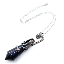 Load image into Gallery viewer, Ancient myth dragon pillar Natural Crystal Pendant Necklace