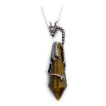 Load image into Gallery viewer, Ancient myth dragon pillar Natural Crystal Pendant Necklace