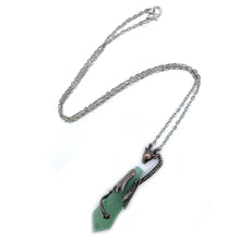 Load image into Gallery viewer, Ancient myth dragon pillar Natural Crystal Pendant Necklace