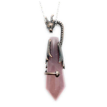Load image into Gallery viewer, Ancient myth dragon pillar Natural Crystal Pendant Necklace