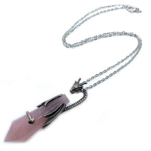 Load image into Gallery viewer, Ancient myth dragon pillar Natural Crystal Pendant Necklace