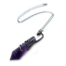 Load image into Gallery viewer, Ancient myth dragon pillar Natural Crystal Pendant Necklace
