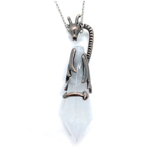 Load image into Gallery viewer, Ancient myth dragon pillar Natural Crystal Pendant Necklace