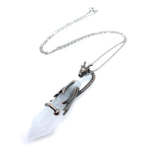 Load image into Gallery viewer, Ancient myth dragon pillar Natural Crystal Pendant Necklace