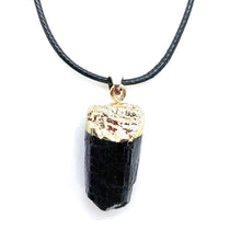 Load image into Gallery viewer, Natural Black Tourmaline Pendant Necklace
