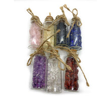 Load image into Gallery viewer, 7 chakra stone wishing bottle set